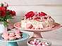 Anthon Berg - alla hjärtans dag-tårta med vaniljpannacotta och hallonmousse