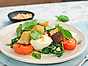 Bakade tomater och aubergine med burrata