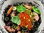 Black rice prawns