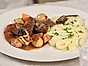 Boeuf bourguignon med potatismos