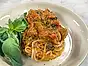 Bönfärs-bolognese med nudlar