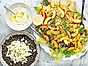 Bulgursallad med nektarin och fetaost