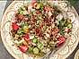 Ceviche-sallad med het dressing