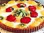 Cheesecake med bär och frukt