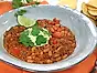 Chili con carne med smetana, koriander och nachos