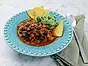 Chiligryta med avokado- och koriandersalsa