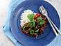 Chilistekt flankstek med thaibasilika