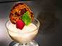 Citronfromage med krispiga chokladflarn