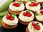 Cupcake med mascarpone och hallonsylt