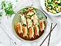Dumpling "potstickers" med gurksallad