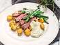 Entrecôte med smörstekt gnocchi och snabb bearnaisesås