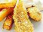 Fish and chips tempura med citrusaioli