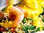 Fiskbullar och räkor i curry med rotfruktscouscous