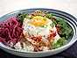 Five spice auberginebowl med krispigt ägg