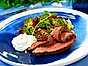 Flankstek med broccoli och getostkräm