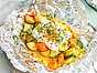 Foliepaket med potatis och feta