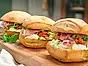 Grillad ciabatta med rostade tomater och mozzarella