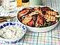 Grillad halloumi med oliv- och tomatsallad