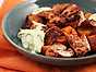 Grillad kyckling med harissa, rostad morot och pistagesås