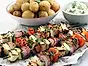 Grillade grönsaksspett med fuskig bearnaisesås