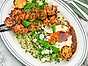 Grillade kycklingspett med couscous och fetaostkräm