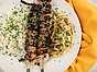 Grillade svampspett med japansk coleslaw