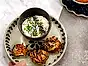 Grönsaksfritters med med chili och yoghurtsås