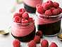 Hallon- och lakritspannacotta