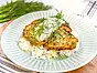 Halloumi- och zucchinibiffar med vitlökssås