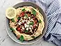 Hummus-bowl med tomat och aubergine