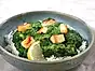 Indisk palak bowl med halloumi