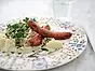 Kabanosskorv med parmesanstuvad blomkål