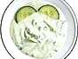 Kall yoghurtsås med gurka och mynta