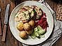 köttfärslimpa med gräddsås och lingon