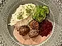 Köttfria köttbullar på skogschampinjoner