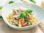Krämig fläskfilépasta med spenat och soltorkade tomater