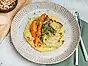 Krämig polenta med rostade grönsaker