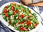 Kyckling-och mozzarellasallad med basilikadressing