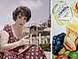 Till vänster: Skådespelerskan Gina Lollobrigida avnjuter en läsk i Los Angeles, USA Till höger: Reklam för Pommac 1927