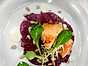 Lätthalstrad röding med rödbetscarpaccio