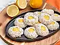 Lemon crinkle cookies med lemon curd