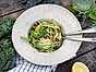 Linguini med bladkålspesto