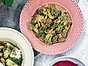 Mandelpanerad broccoli med kokosyoghurt