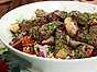 Marockansk biffsallad med grillade grönsaker