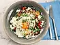 Mexikansk pytt med paprika, tomat och lättstekt ägg