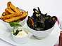 Moules frites med aioli