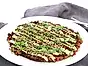 Okonomiyaki med wasabi och sesam