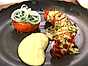 Ostgratinerad chorizo med potatispuré