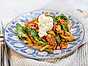 Pastasallad med pancetta och burrata