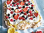 Pavlova med citron och bär